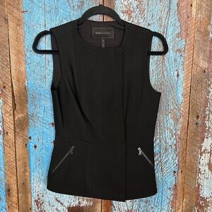 BCBGMaxAzria Mallary Sleeveless Blazer Vest Women's Black Size XS